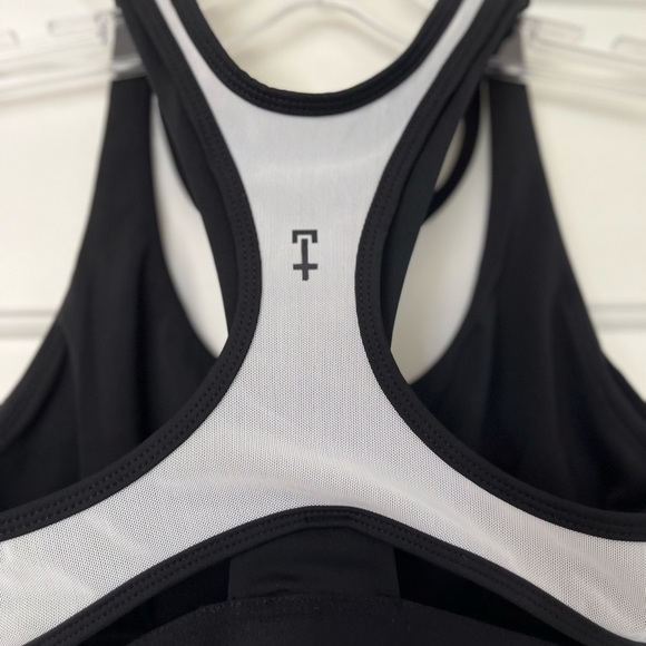 NWT Ride Cycle Club 1-2 Racerback Sports Bra 6 / Small / White Black - Picture 10 of 13
